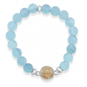 Dune- Beaches of Cape Cod Aqua Bead Bracelet